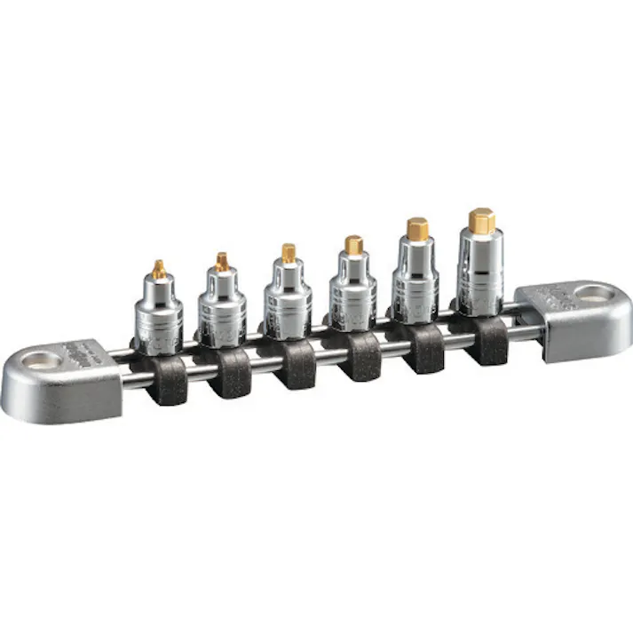 【CAINZ-DASH】京都機械工具 6.3sq.スタッビヘキサゴンソケットセット(6コ組) NTBT2SS06A【別送品】