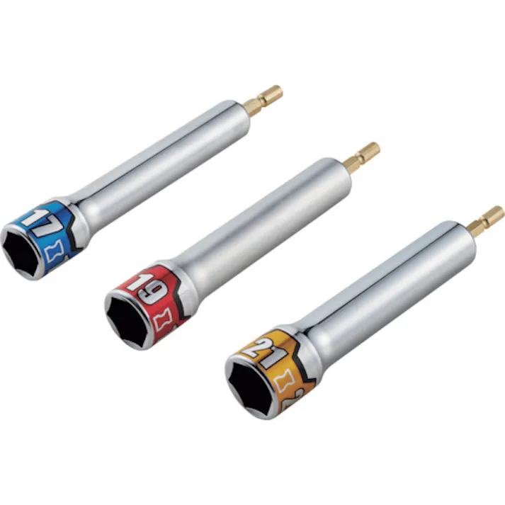 【CAINZ-DASH】京都機械工具 インパクトドライバ用ロングソケットビット17mm BZP63L-17【別送品】