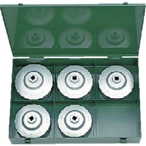 【CAINZ-DASH】京都機械工具 大径用カップ型オイルフィルタレンチセット［５コ組］ AVSA5【別送品】