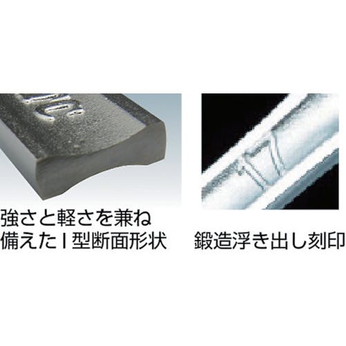 CAINZ-DASH】京都機械工具 45°×6°ロングめがねレンチ 対辺寸法10