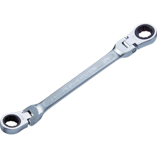 京都機械工具 ラチェットめがねレンチ(両頭型首振りタイプ) 対辺寸法14×17mm 全長230mm MR1A-1417F ラチェットめがねレンチ 京都機械工具 ラチェットめがねレンチ(両頭型首振りタイプ) 対辺寸法14×17mm 全長230mm MR1A-1417F ラチェットめがねレンチ
