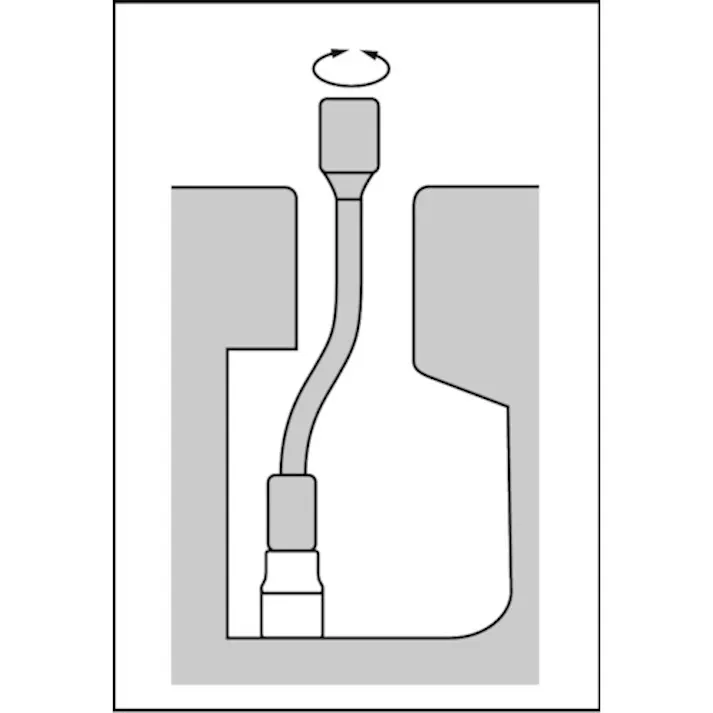 【CAINZ-DASH】京都機械工具 9.5sq.フレキシブルエクステンションバー200mm BES21-200【別送品】