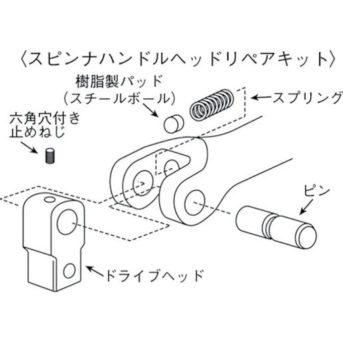 【CAINZ-DASH】京都機械工具 １９．０ｓｑ．超ロングスピンナハンドルドライブセット BS6-K【別送品】