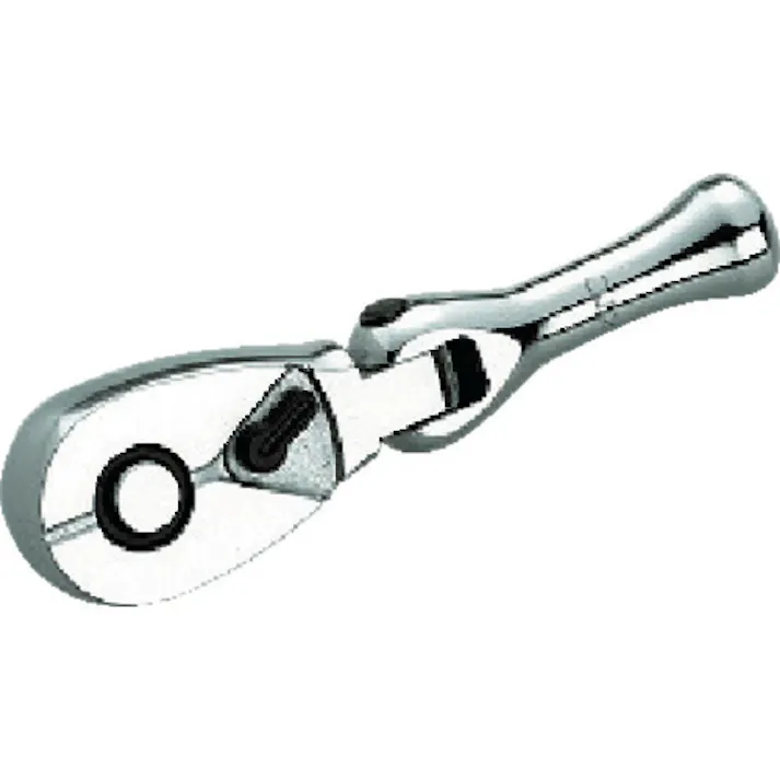 【CAINZ-DASH】京都機械工具 6.3sq.フレックスショートラチェットハンドル 歯数36枚 差込角6.35mm 全長80mm BR2FS【別送品】