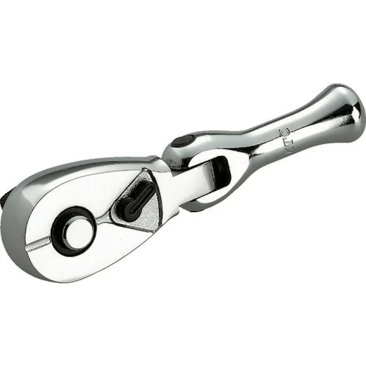 【CAINZ-DASH】京都機械工具 9.5sq.コンパクトフレックスショートラチェットハンドル 歯数36枚 差込角9.5mm 全長80mm BRC3FS【別送品】