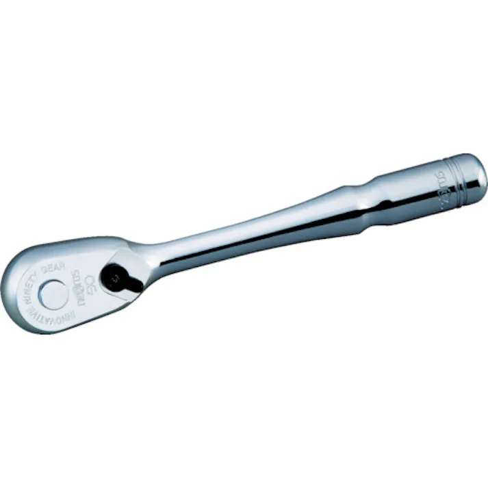 【CAINZ-DASH】京都機械工具 9.5sq.コンパクトラチェットハンドル 歯数90枚 差込角9.5mm 全長125mm NBRC390【別送品】