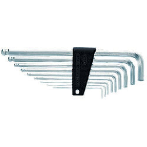 【CAINZ-DASH】京都機械工具 ハイグレードボールポイントＬ形ロング六角棒レンチセット（９本組）　特殊鋼 HLD2509【別送品】