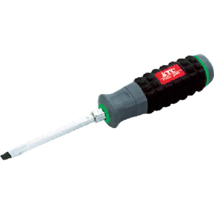 【CAINZ-DASH】京都機械工具 樹脂柄ドライバ マイナス貫通タイプ 刃先8マイナス 軸長150mm D1M2-8【別送品】