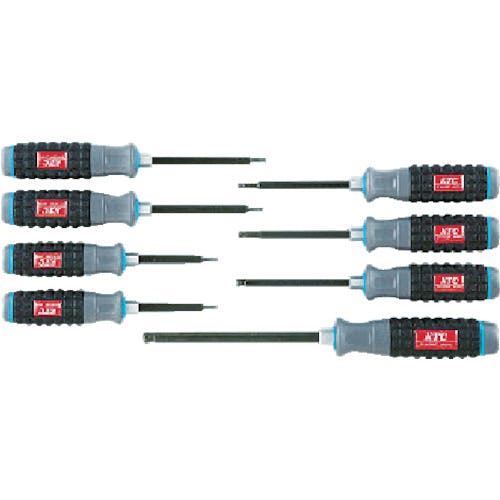 【CAINZ-DASH】京都機械工具 樹脂柄ボールポイントヘキサゴンドライバセット［８本組］ TD1HBP8【別送品】