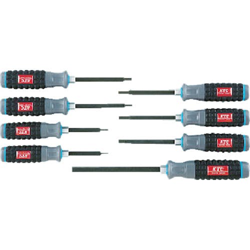 【CAINZ-DASH】京都機械工具 樹脂柄ヘキサゴンドライバセット［８本組］ TD1H8【別送品】