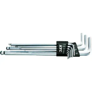 【CAINZ-DASH】京都機械工具 ボールポイントL形ロング六角棒レンチセット(9本組) HL259BSP【別送品】