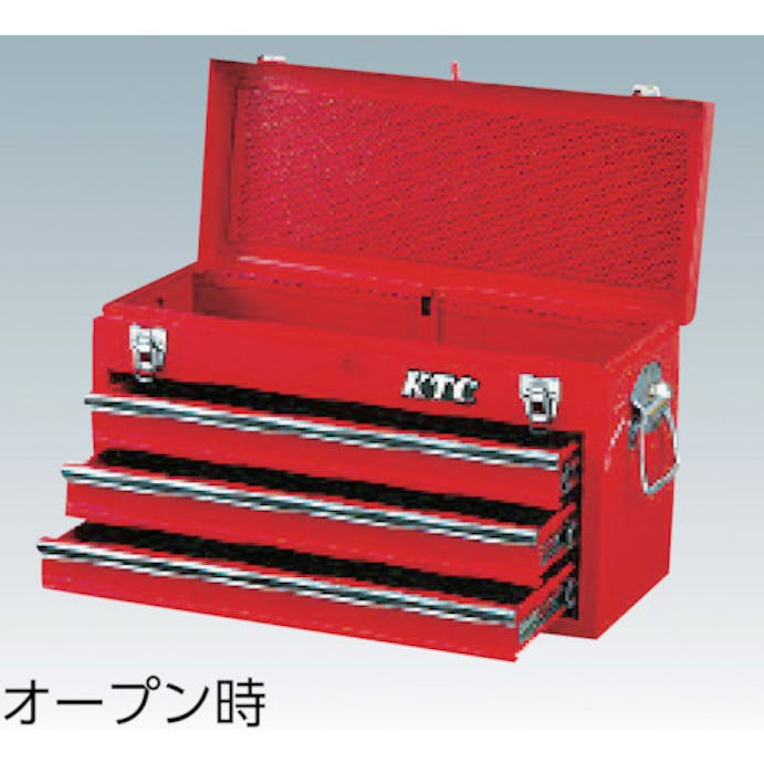 【CAINZ-DASH】京都機械工具 チェスト（３段３引出し）ソリッドレッド SKX0213【別送品】