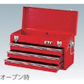 【CAINZ-DASH】京都機械工具 チェスト（３段３引出し）メタリックシルバー【別送品】