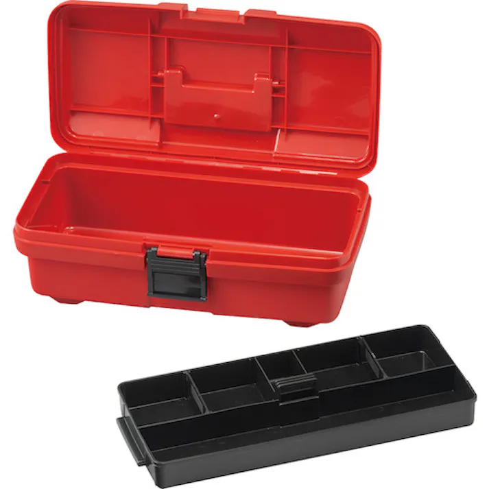 【CAINZ-DASH】京都機械工具 樹脂製工具箱 プラハードケース レッド 間口385×奥行202×高さ140mm EKP-5【別送品】
