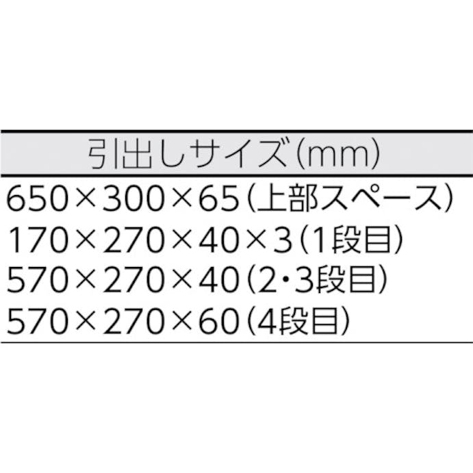 【CAINZ-DASH】京都機械工具 トップチェスト（４段６引出し） SKX3306【別送品】