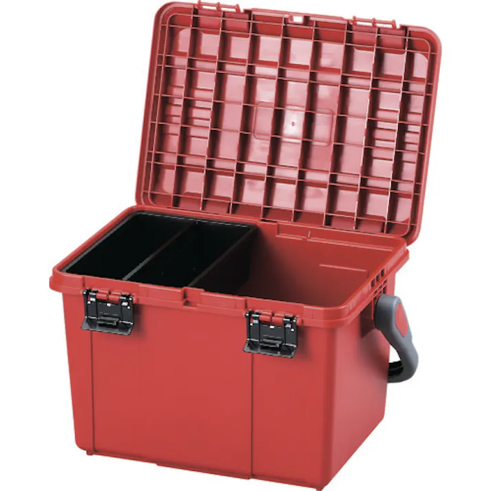 【CAINZ-DASH】京都機械工具 樹脂製工具箱 プラハードケース レッド 間口540×奥行360×高さ3550mm EKP-1A【別送品】