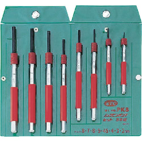 【CAINZ-DASH】京都機械工具 ノックピンポンチセット［８本組］ PK8【別送品】