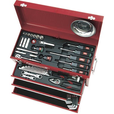 【CAINZ-DASH】京都機械工具 整備用工具セット（チェストタイプ）【別送品】