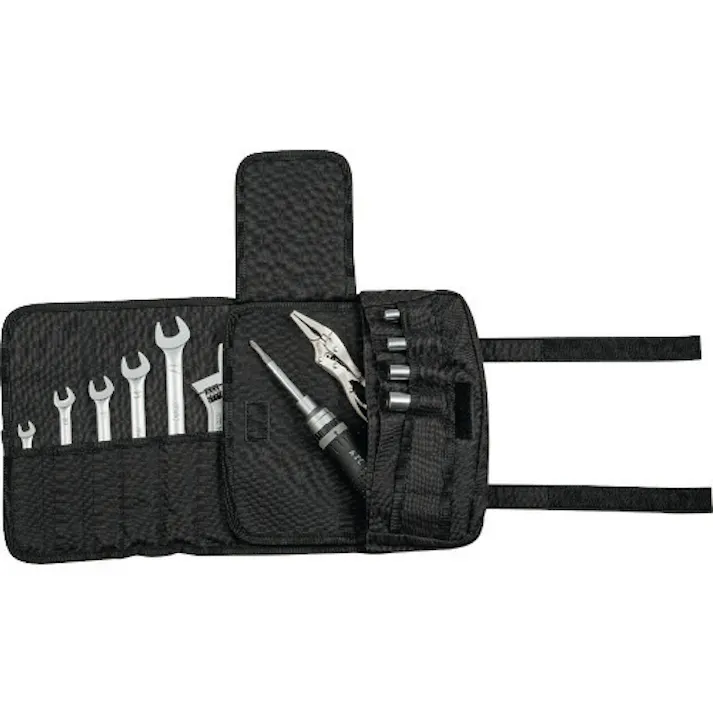 【CAINZ-DASH】京都機械工具 ライダーズメンテナンスツールセット ケース黒色 14点セット MCK3140【別送品】