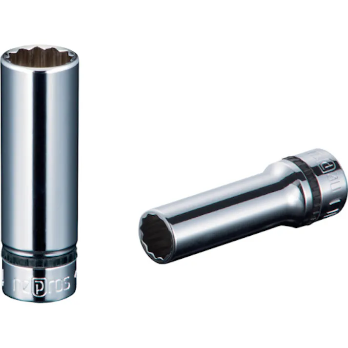 【CAINZ-DASH】京都機械工具 9.5sq.ディープソケット(十二角) 対辺寸法3/8inch 全長55mm NB3L-3/8W【別送品】