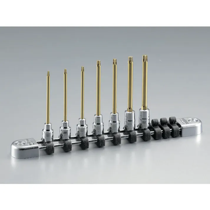 【CAINZ-DASH】京都機械工具 6.3ロングトルクスビットセット(7コ組) NTQ4T07L【別送品】