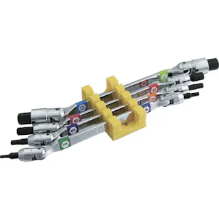 【CAINZ-DASH】スエカゲツール 六角棒レンチ ダブルフレックスヘキサゴンレンチセット 4本組 DFH-4S【別送品】