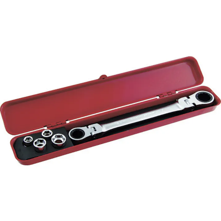 【CAINZ-DASH】スエカゲツール ダブルフレックスロックギアレンチ&ゴースルーソケットセット DFL-1GS【別送品】