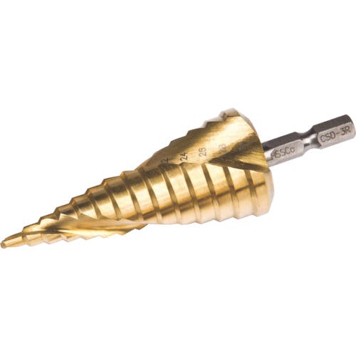 スエカゲツール コバルトステップドリル 4~30mmチタンコーティング CSD-3TR ステップドリル(六角軸タイプ) スエカゲツール コバルトステップドリル 4~30mmチタンコーティング CSD-3TR ステップドリル(六角軸タイプ)