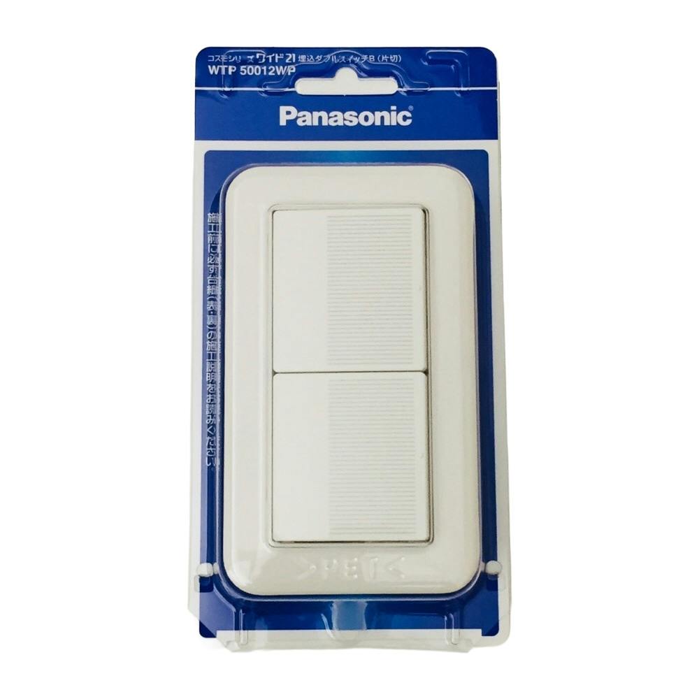 Panasonic WTP 50621WP スイッチ 12個セット Panasonic パナソニック 埋込ネームダブルスイッチB(ホワイト