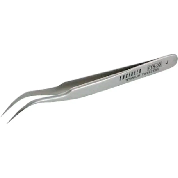 【CAINZ-DASH】エンジニア チタンピンセット(J型)曲りタイプ 120mm PTN-03【別送品】