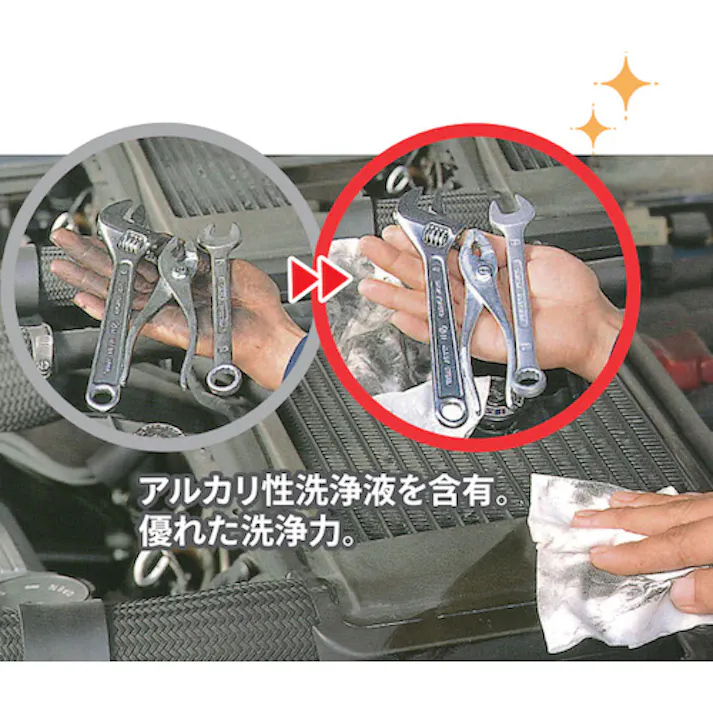 【CAINZ-DASH】鈴木油脂工業 ウェットワイパー ストロングビッグセイバー詰替(機工用)(300枚入り) S-9733【別送品】