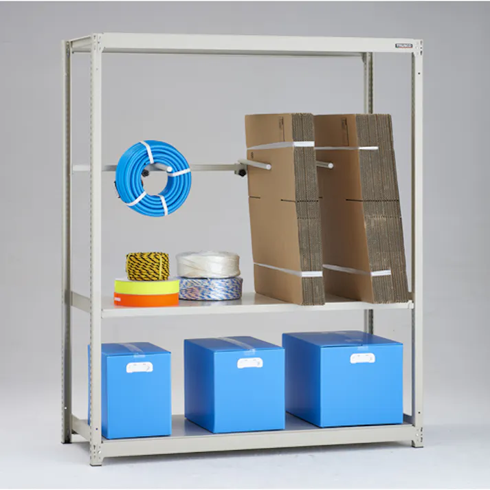 【CAINZ-DASH】トラスコ中山 スチールラック M2型軽中量棚 860X600XH1800 3段 アーム1段 連結 M2-6363-A1B【別送品】