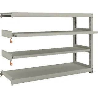 【CAINZ-DASH】トラスコ中山 スチールラック M3型中量棚 1800X571XH1200 4段うちスライド2段 連結 M3-4662M2B【別送品】