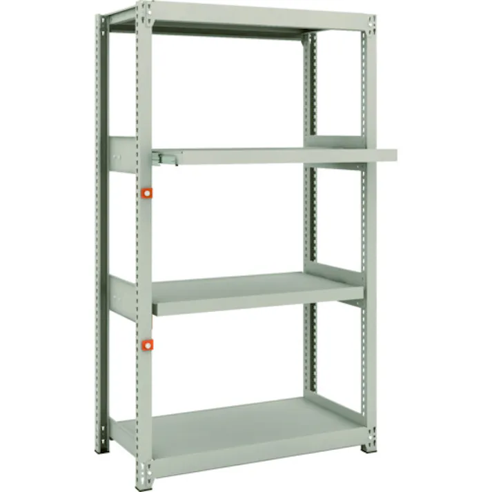 【CAINZ-DASH】トラスコ中山 スチールラック M2型軽中量棚 860×450×H1500 4段うちスライド2段 単体 M2-5342M2【別送品】