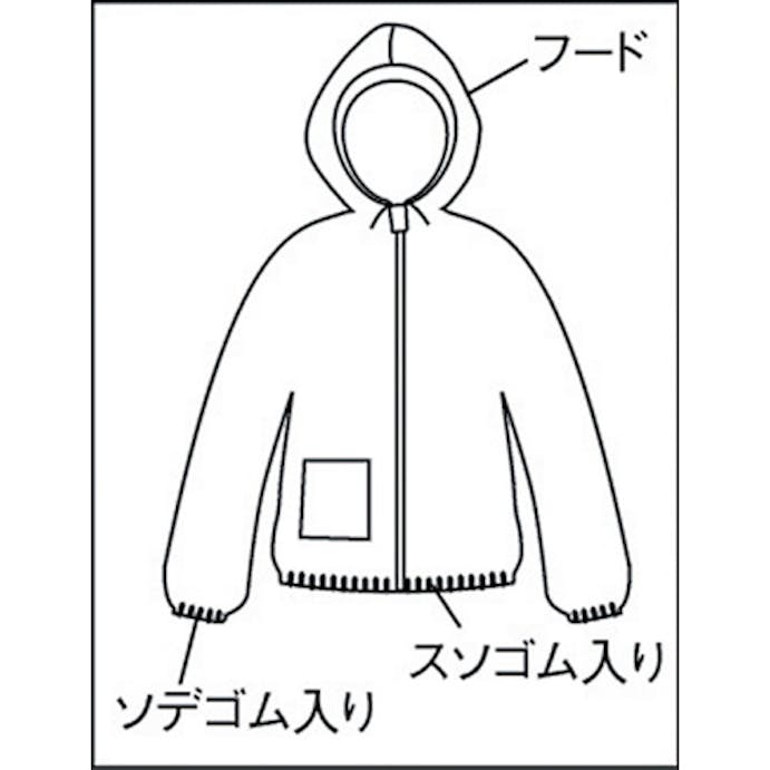 【CAINZ-DASH】トラスコ中山 タイベック製作業服　フード付ジャンパー　ＸＸＬ DPM-201【別送品】