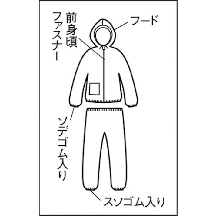 【CAINZ-DASH】トラスコ中山 タイベック製作業服 フード付ツーピース DPM-501【別送品】