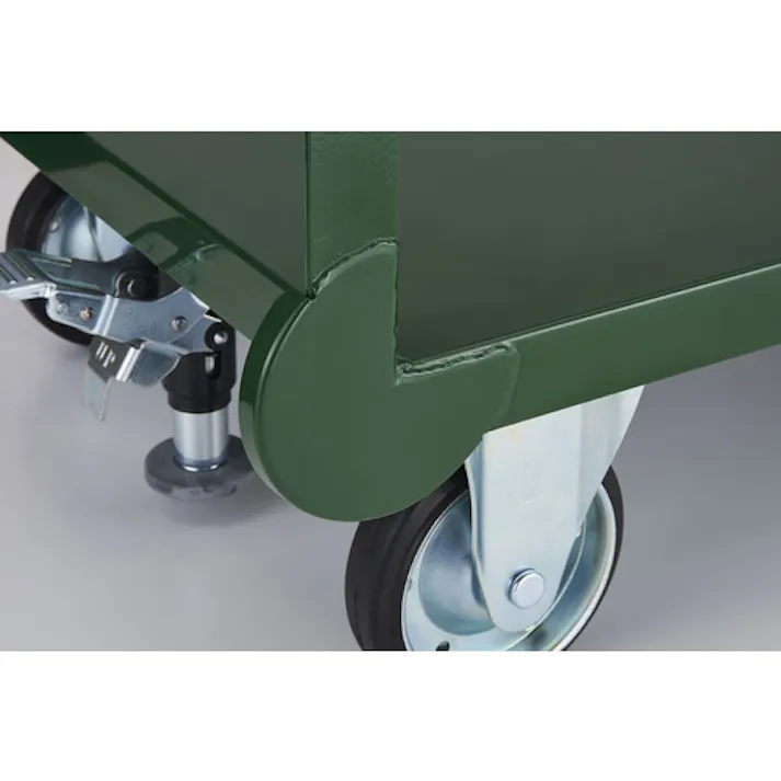 【CAINZ-DASH】トラスコ中山 鋼鉄製運搬車 800X450 Φ100プレス車 SH-3N【別送品】