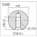 【CAINZ-DASH】トラスコ中山 樹脂製握り玉　芯金なし　黒　Φ２５×Ｍ６ｍｍ P-TPB25-6BK【別送品】