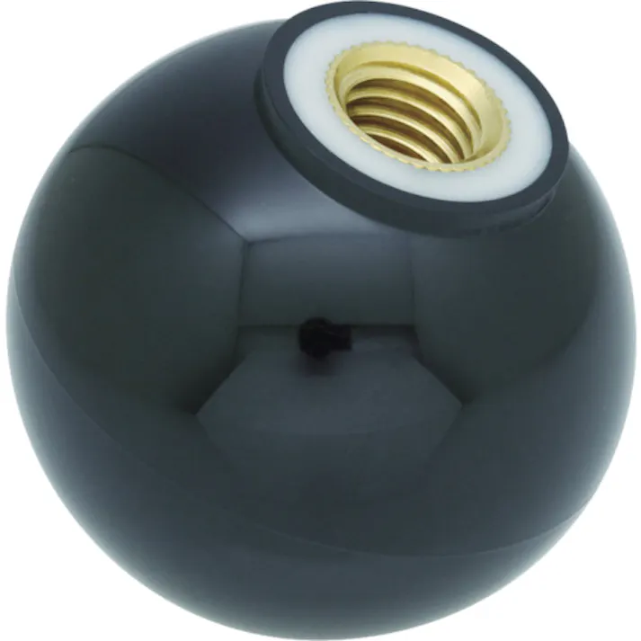 【CAINZ-DASH】トラスコ中山 樹脂製握り玉 芯金付 黒 Φ40×M10mm P-TPC40-10BK【別送品】