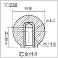 【CAINZ-DASH】トラスコ中山 樹脂製握り玉　芯金付　黒　Φ４０×Ｍ１０ｍｍ P-TPC40-10BK【別送品】