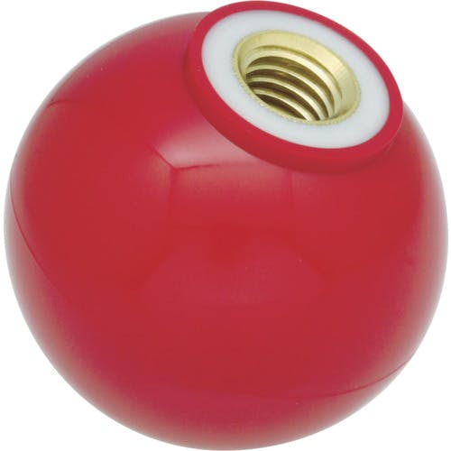【CAINZ-DASH】トラスコ中山 樹脂製握り玉　芯金付　赤　Φ３２×Ｍ８ｍｍ P-TPC32-8R【別送品】