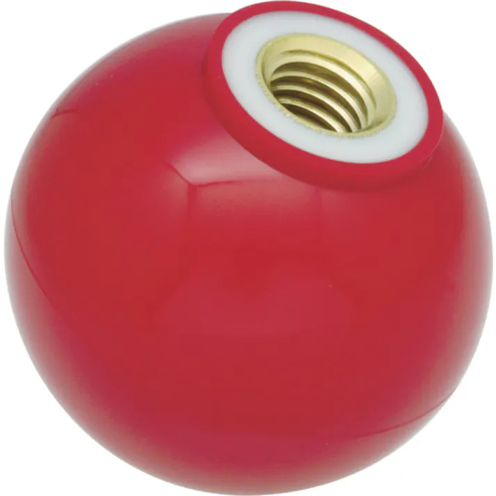 【CAINZ-DASH】トラスコ中山 樹脂製握り玉 芯金付 赤 Φ40×M10mm P-TPC40-10R【別送品】