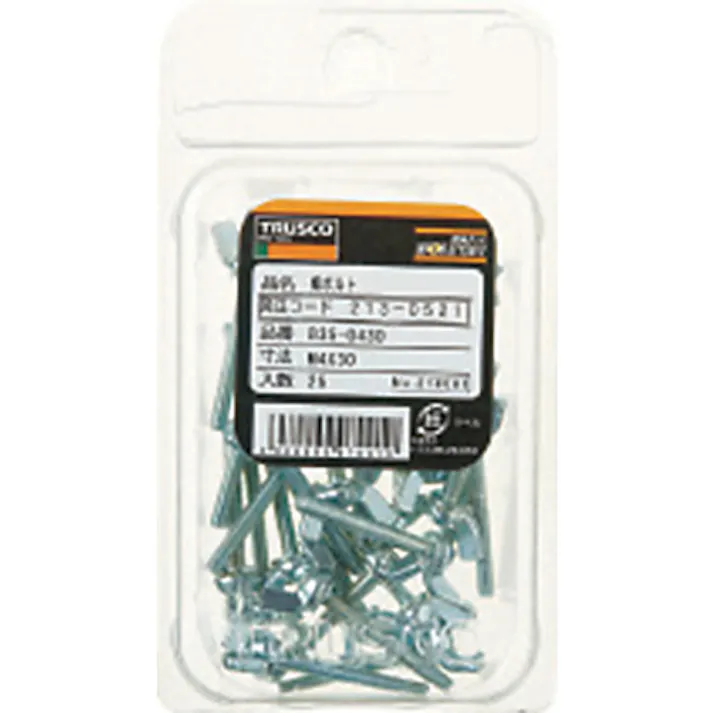 【CAINZ-DASH】トラスコ中山 圧造蝶ボルト 2種 ユニクロ M4×20 26個入 B39-0420【別送品】