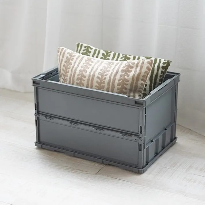 【CAINZ-DASH】トラスコ中山 オリコン 薄型折りたたみコンテナ 50L ダークブルー TR-O50B【別送品】