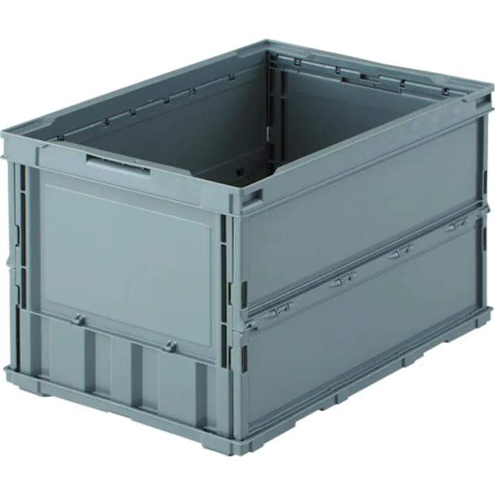 【CAINZ-DASH】トラスコ中山 オリコン 薄型折りたたみコンテナ 50L グレー TR-O50B【別送品】