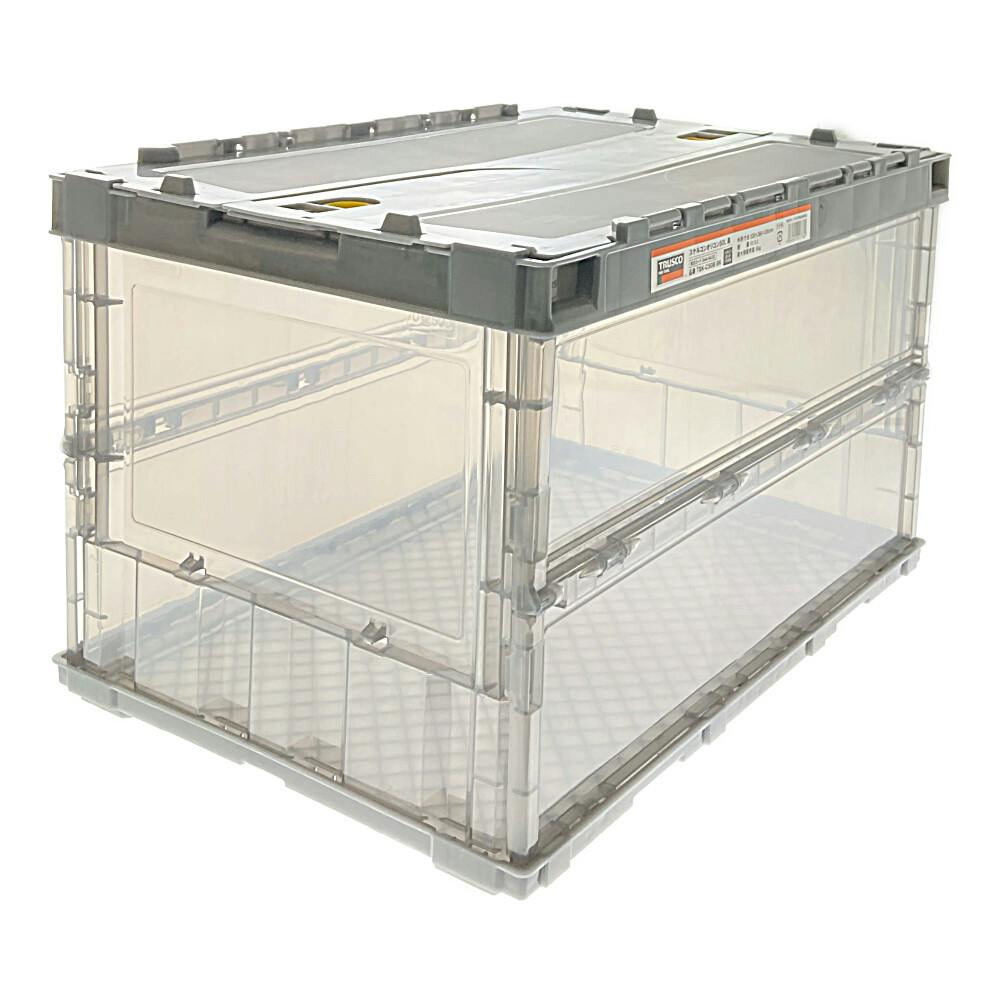 黒２０個TRUSCO　スケルコンオリコン50L 黒　【数量指定可能】 TRUSCO オリコン 薄型折りたたみコンテナ スケルコン 黒透明