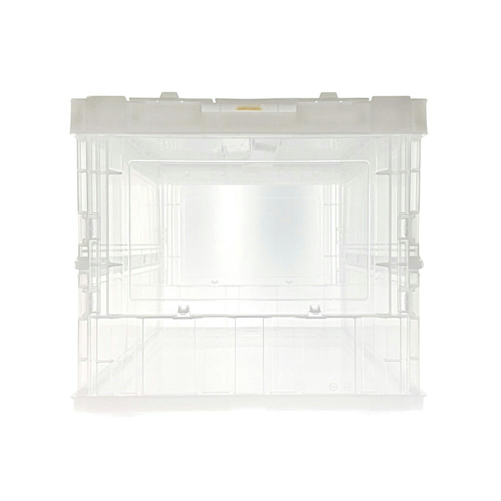 TRUSCO オリコン 薄型折りたたみコンテナ スケルコン 白透明