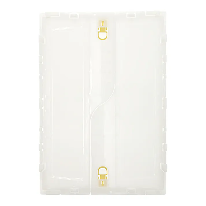 TRUSCO オリコン 薄型折りたたみコンテナ スケルコン 白透明 ロックフタ付 50L