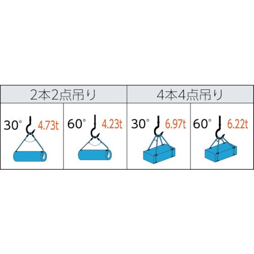 CAINZ-DASH】トラスコ中山 Ｗスリング Ａタイプ １８ｍｍＸ５ｍ GR