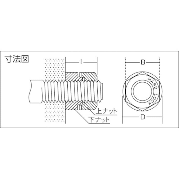 【CAINZ-DASH】トラスコ中山 ハードロックナット　三価クロメート　Ｍ８×１．２５　１１個入 B759-0008【別送品】